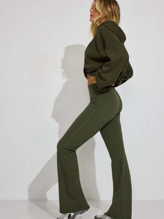Garage Pants - Garage Olive Green Flared Leggings